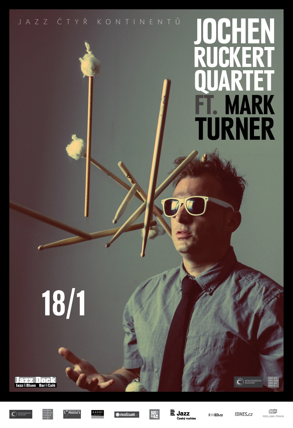 JAZZ ČTYŘ KONTINENTŮ:Jochen Ruckert Quartet ft. Mark Turner (USA/D)